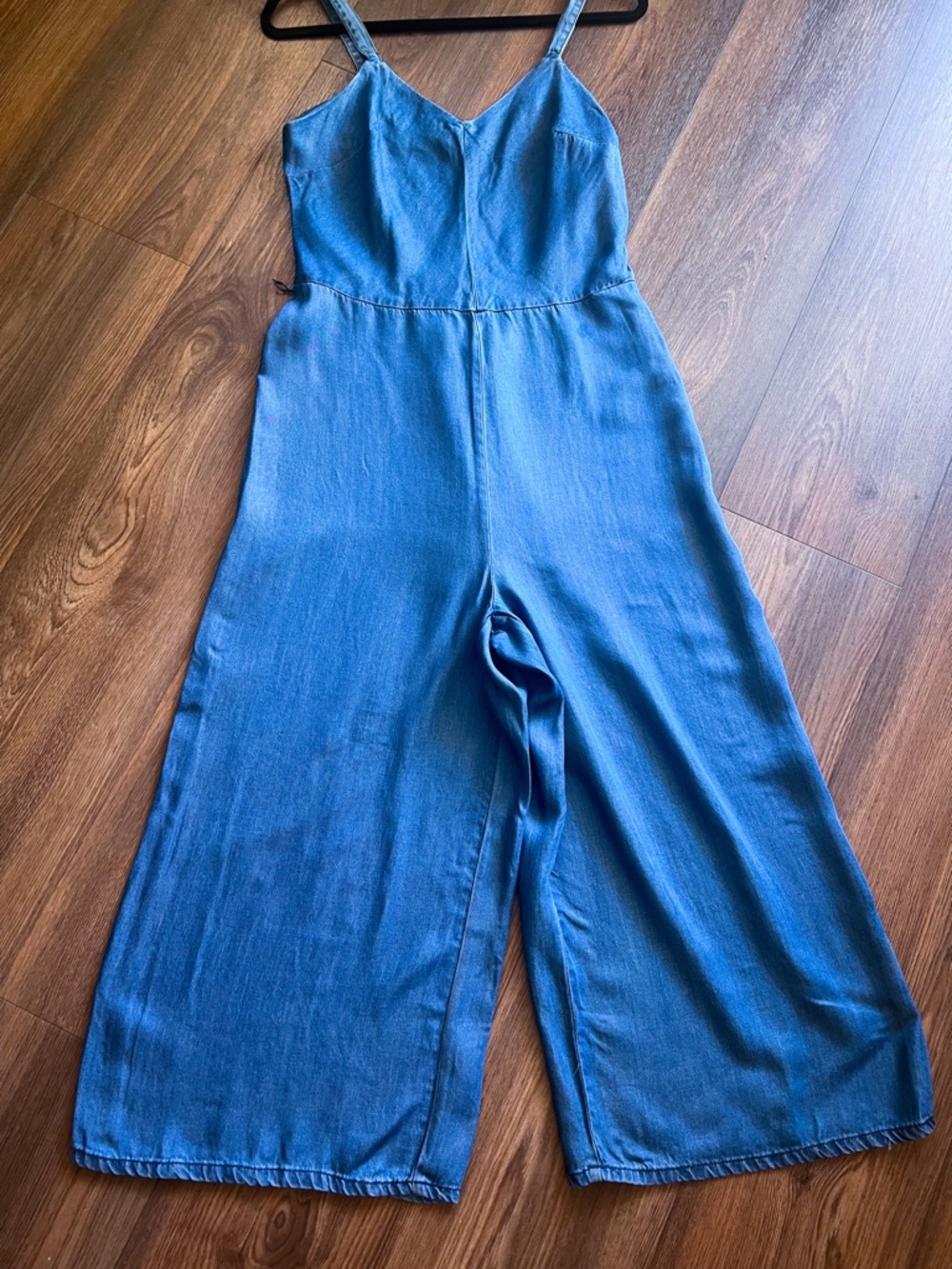 Universal Thread Blue Wide-Leg Denim Jumpsuit